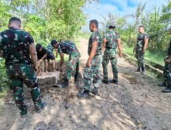 TMMD Ke-127 Kodim 0105/Abar Perkuat Irigasi, Senyum Petani Kian Pasti