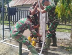 Satgas TMMD Ke-127 Kodim 0105/Abar Hadirkan Air Bersih di Kantor Desa