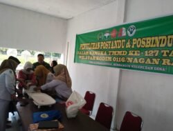 TNI dan Bidan Desa Bergandengan Tangan Sukseskan TMMD