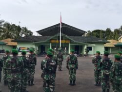 Kodim 1005/Barito Kuala Gelar Upacara Bendera dan Korps Pindah Satuan