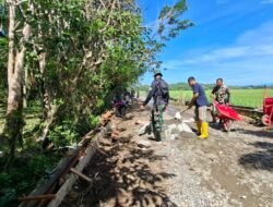 Satgas TMMD dan Warga Satukan Tenaga di Desa Pasi Aceh