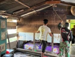 Ketulusan Prajurit TMMD Terlihat Lewat Perehaban Rumah Warga