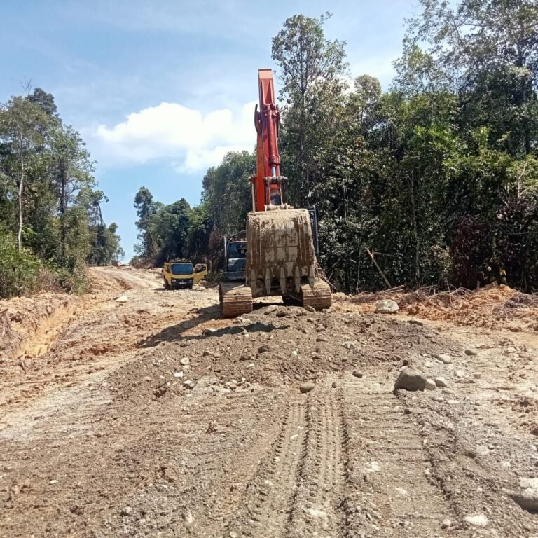 Pembangunan Jalan TMMD Hadapi Medan Berlumpur