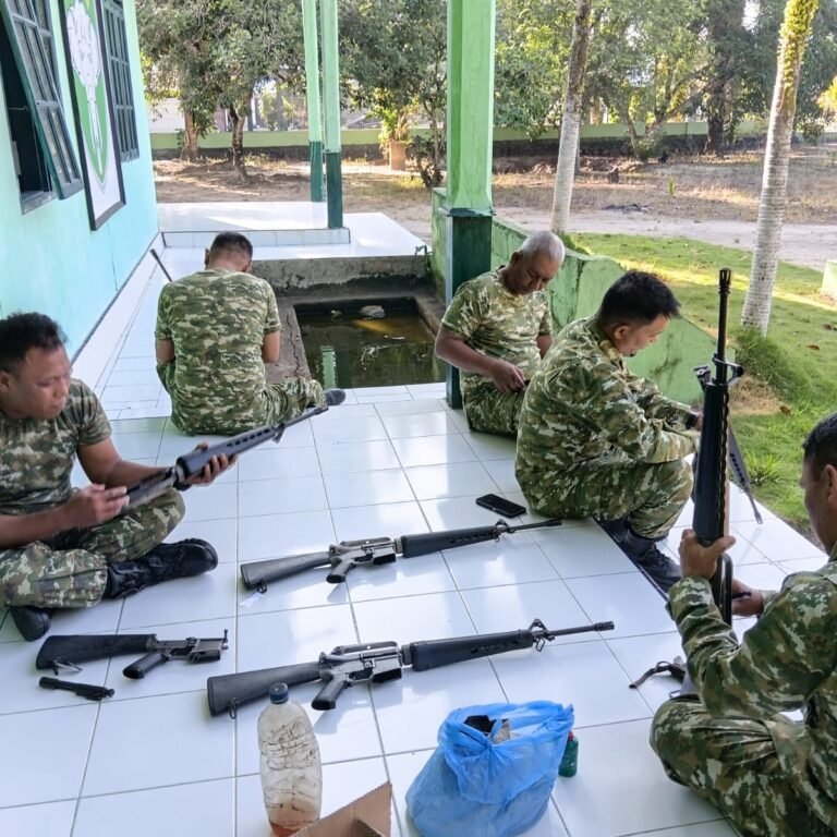 Koramil 05/Panga Pastikan Peralatan Tetap Siap Pakai melalui Perawatan Rutin