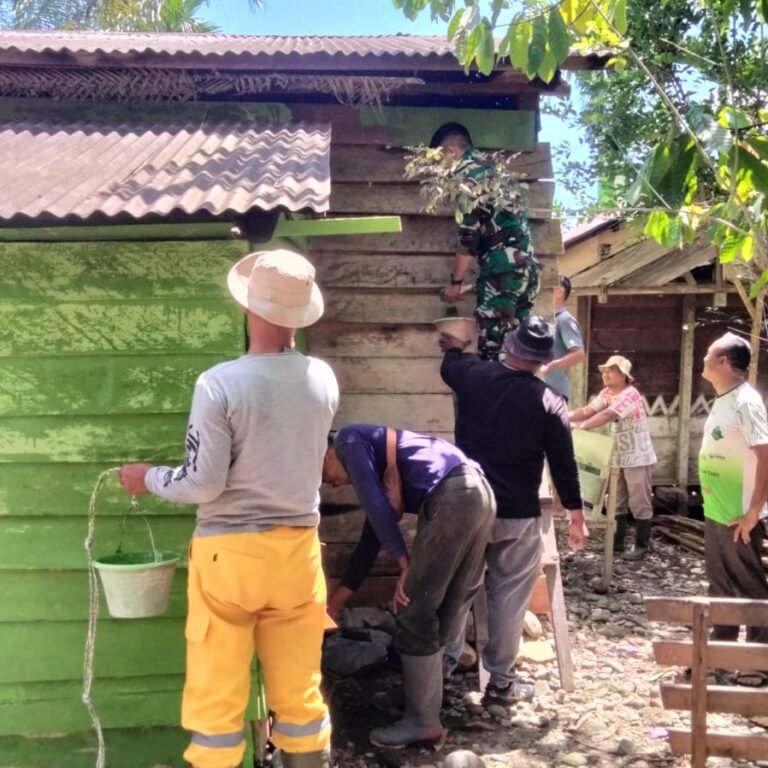 Desa Ujong Blang Hidup dengan Semangat Gotong Royong TMMD