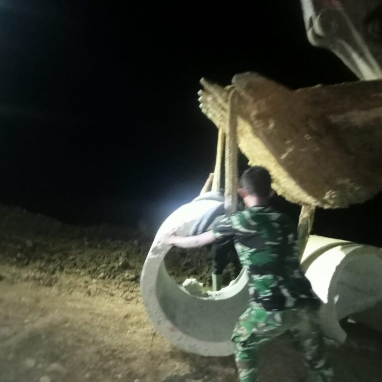 Penutupan TMMD Semakin Dekat, Satgas Kebumikan Semangat Kerja Malam