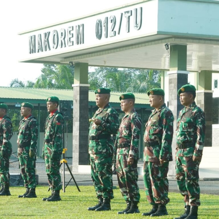Prajurit Korem 012/TU Ikuti Upacara Bendera, Dipimpin Letkol Cke P. Sitohang