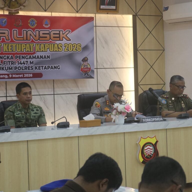 Mantapkan Sinergitas Lintas Sektoral, Dandim 1203/KetapangHadiri Rakor Pengamanan Idul Fitri 1447 H