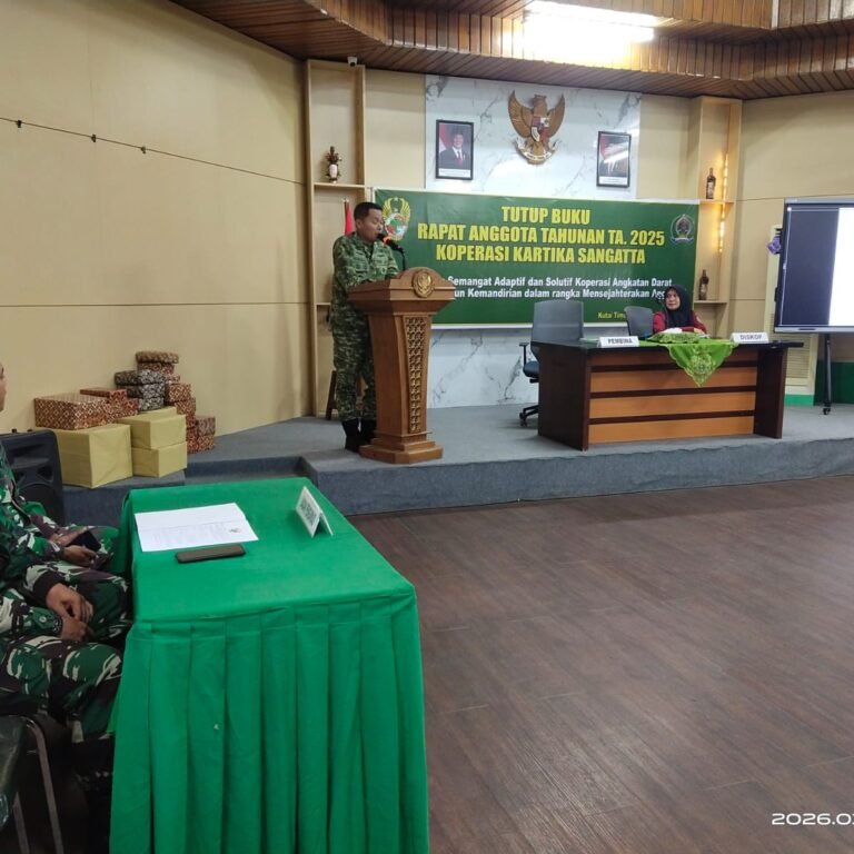 Kodim 0909/Kutai Timur Laksanakan RAT Primkop Kartika Sangatta