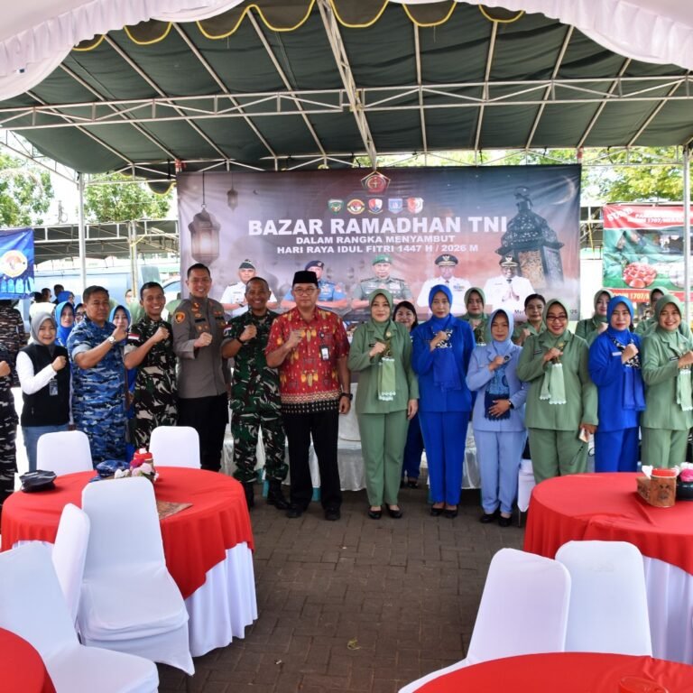 Vicon Pembukaan Bazar Ramadhan TNI Diikuti Kodim 1707/Merauke Bersama Unsur Forkopimda