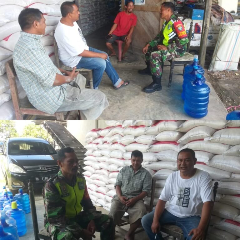 BABINSA KORAMIL 03 KAWAY XVI GELAR HALAL BIN HALAL DI KILANG PADI, PASTIKAN KETERSEDIAAN BERAS DI PERAYAAN HARI RAYA IDUL FITRI