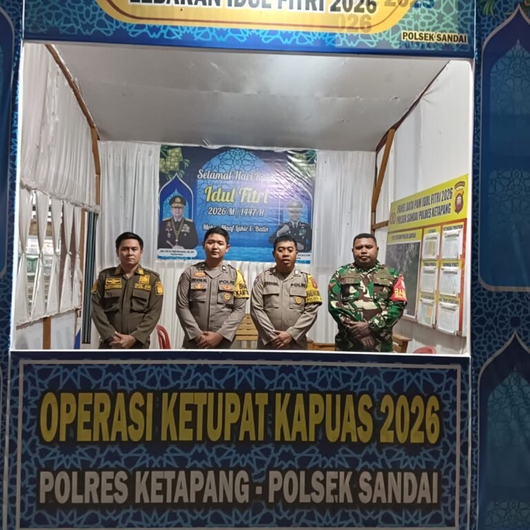 Sinergi TNI–Polri dan Instansi Terkait, Pos Pengamanan Idul Fitri 2026 di Sandai Siap Jaga Kondusifitas Wilayah
