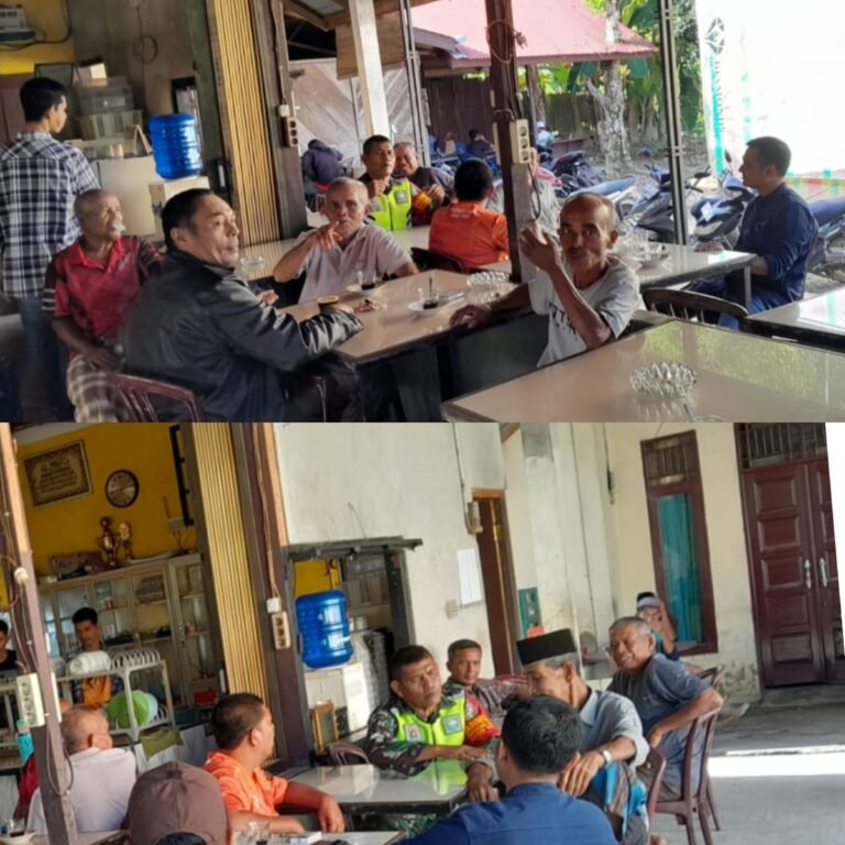 Babinsa Koramil 03 Kaway XVI Gelar Halal Bihalal dan Ngopi Bareng Warga Desa Keude Aron