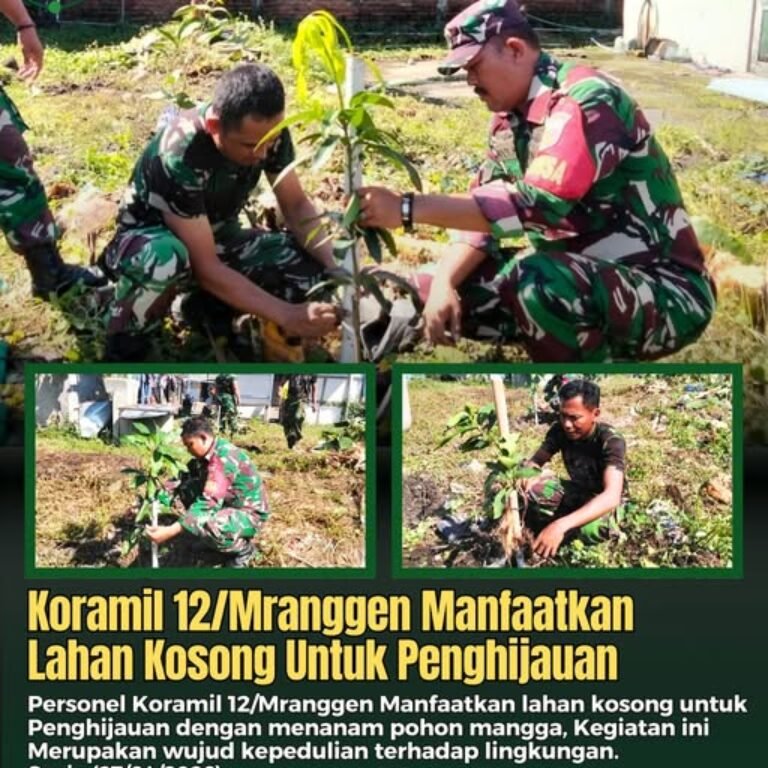 Dari Lahan Kosong Jadi Bernilai, Koramil Demak Galakkan Penanaman Mangga