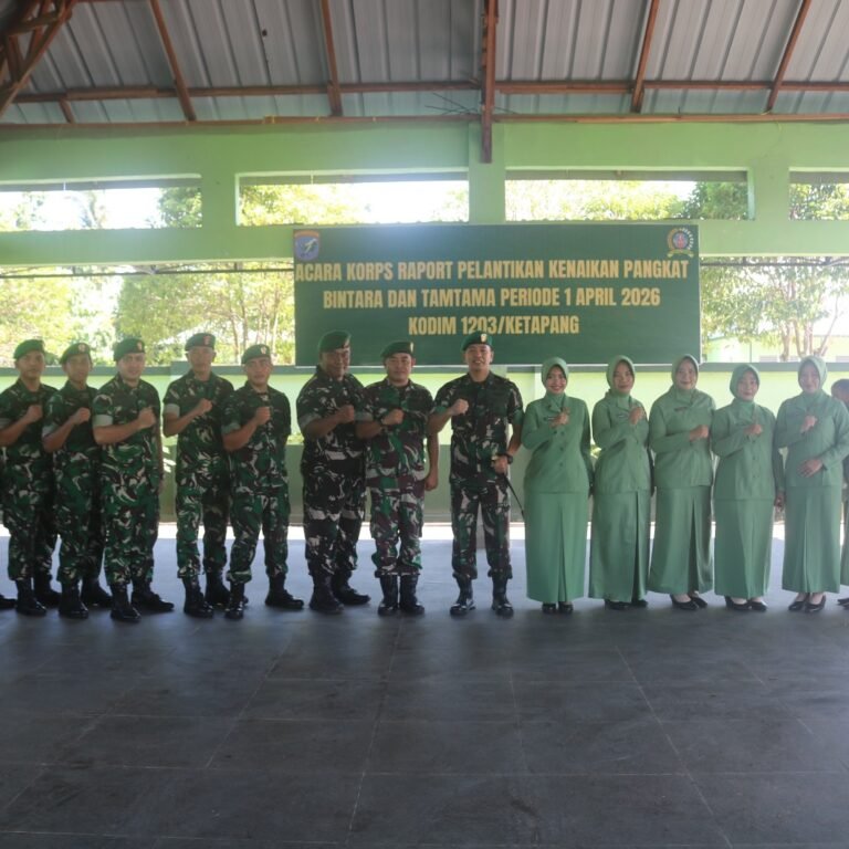 Prajurit Kodim 1203/Ketapang Naik Pangkat, Momentum Tingkatkan Dedikasi dan Profesionalisme