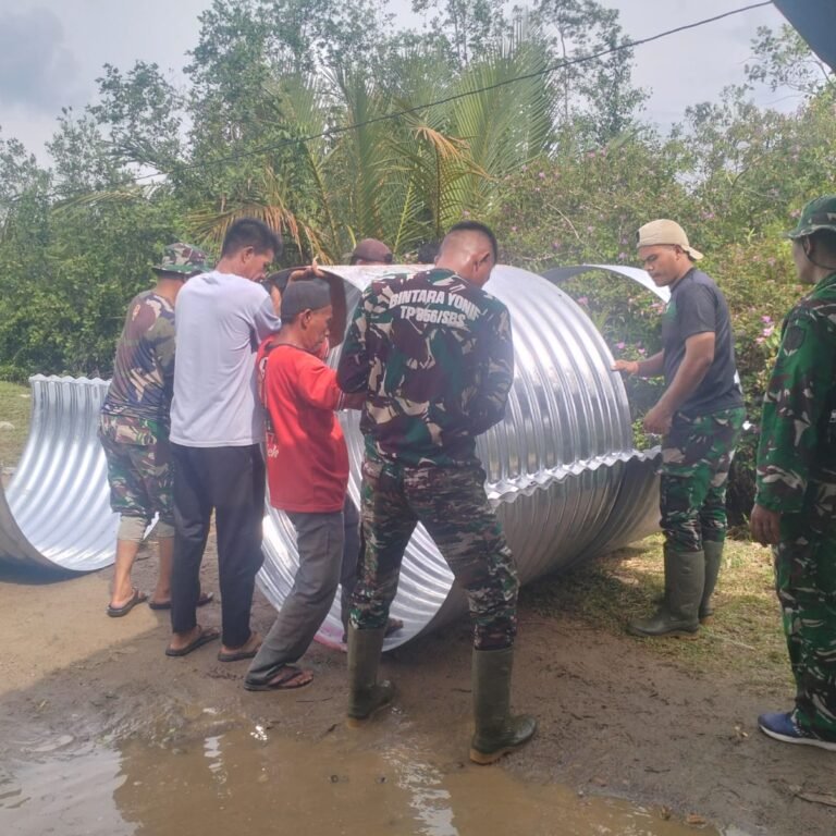 TNI Mulai Pengerjaan Tiga Jembatan Aramco di Kabupaten Aceh Selatan