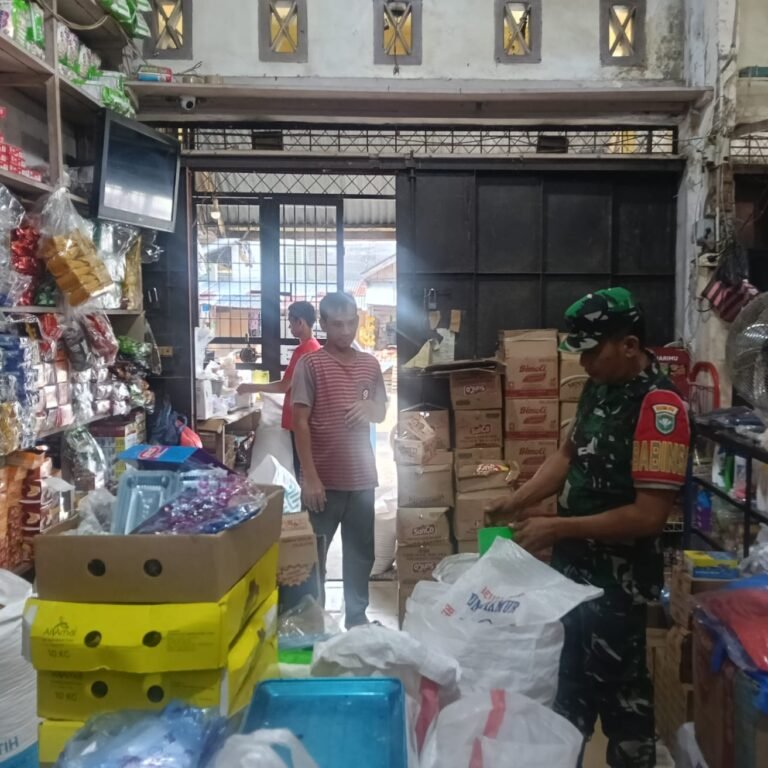 Babinsa Koramil 01/Jaya Lakukan Pengecekan Harga Sembako di Pasar