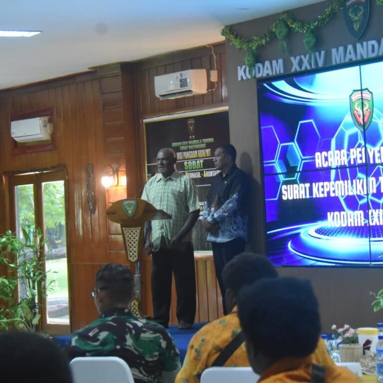 Penyerahan Tanah Adat Jadi Langkah Penting Pembangunan Makodam XXIV/MT