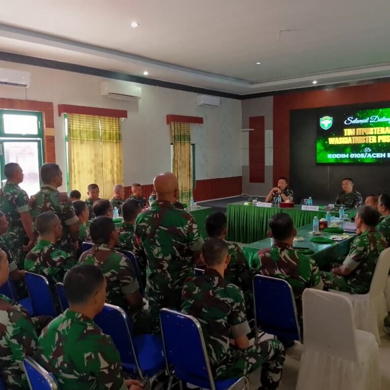 Tim Itpusterad Laksanakan Wasgiatnister di Kodim 0105/Aceh Barat