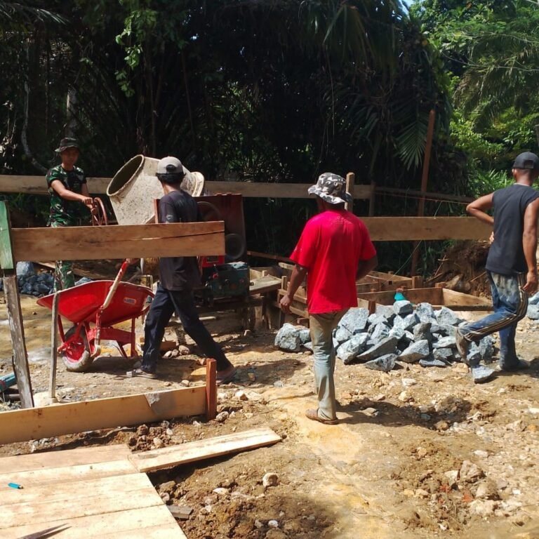 Kodim 1004/Kotabaru Tunjukkan Komitmen Bangun Infrastruktur Pedesaan