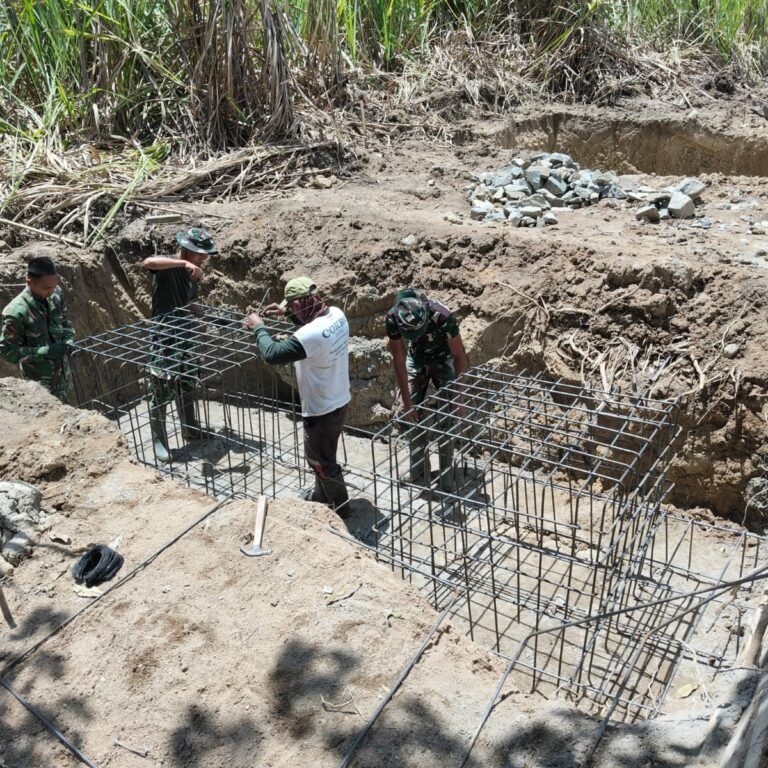 Progres Signifikan: Tahap Pemasangan Besi dan Pengecoran Jembatan Perintis Garuda Dikebut