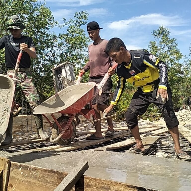 Kapten Inf Faisal Kurniawan Sebut Tahap Cor Badan Jembatan Sangat Penting