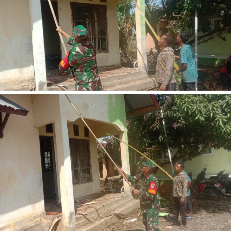 Semangat Gotong Royong Babinsa dan Warga Terlihat di Desa Ulee Pulo