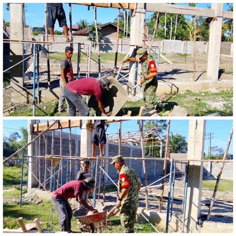 Semangat Gotong Royong Babinsa dan Warga di Wilayah Bubon