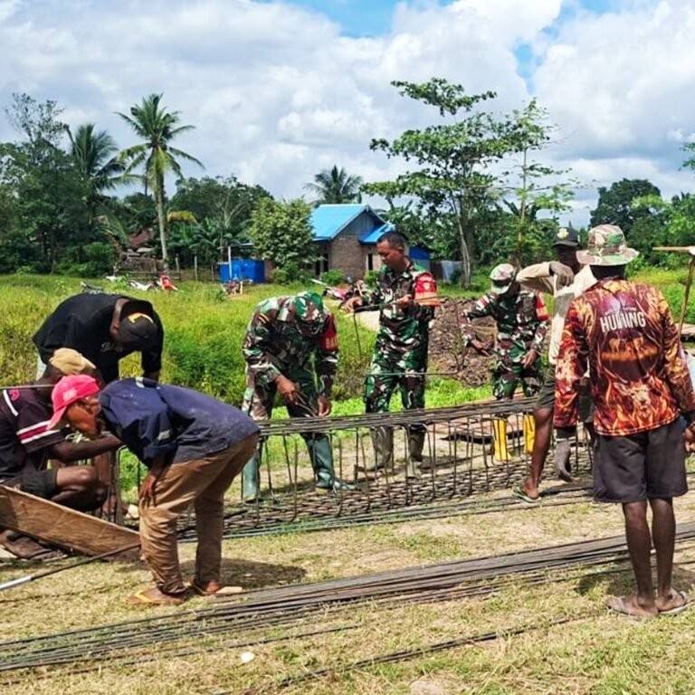 Kodim 1707/Merauke Mulai Pembangunan Jembatan Garuda di Kampung Candra Jaya