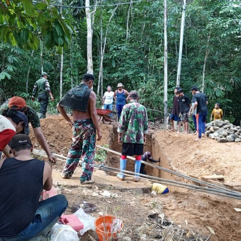 Program Presiden Prabowo: TNI Bangun Jembatan Gantung di Hulu Banyu, Akses Warga Loksado