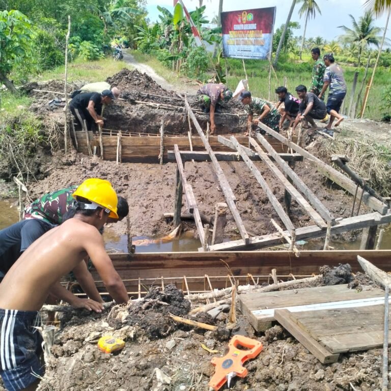 Kodim 1005/Barito Kuala Teguhkan Komitmen Bangun Infrastruktur Desa