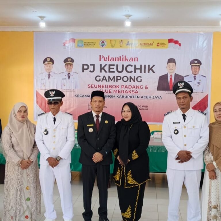 Batuud Koramil 06/Teunom Hadiri Prosesi Pelantikan Penjabat Keuchik