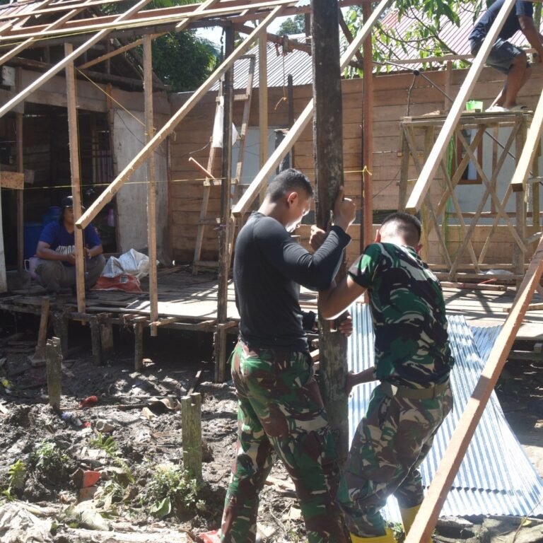 Kodim 1003/HSS Kebut Rehab RTLH dan Bangun Ketahanan Pangan Lewat TMMD ke 128