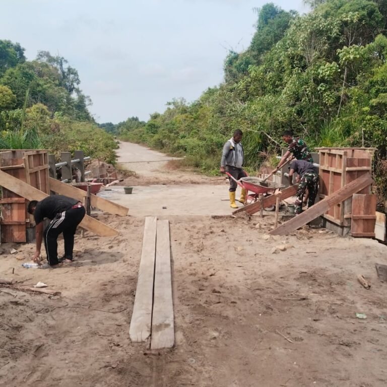 Progres Jembatan Aramco Capai 95 Persen, Satgas TNI Fokus Tahap Akhir