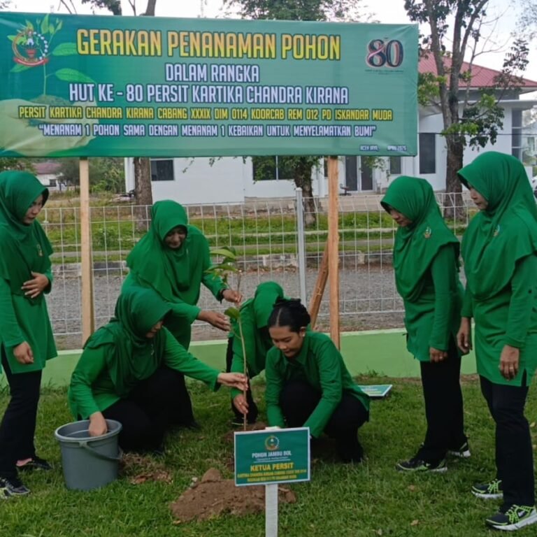 Semangat HUT ke-80 Persit, Gerakan Penanaman Pohon di Aceh Jaya Jadi Aksi Nyata Peduli Lingkungan