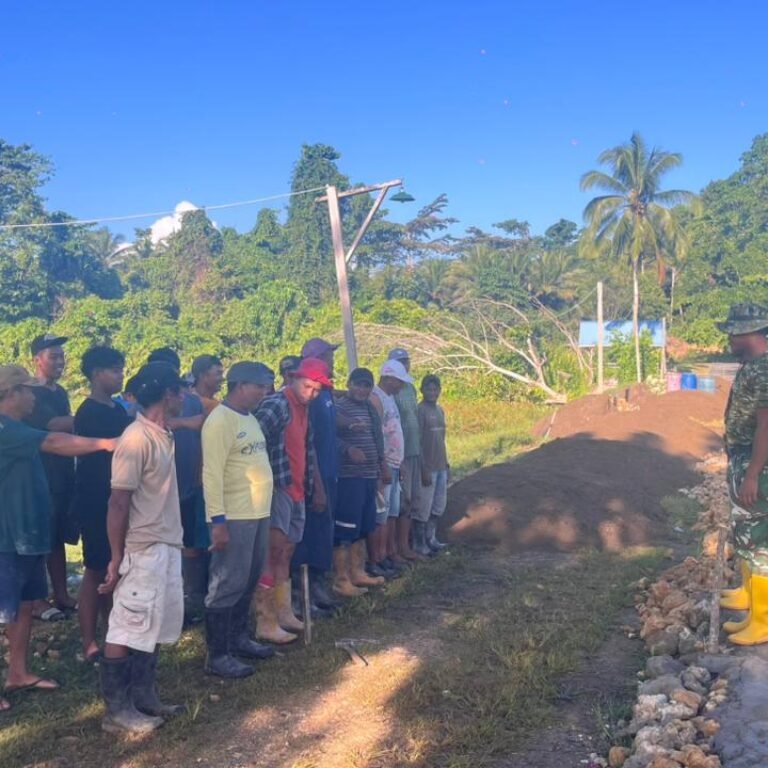 Kodim 1509/Labuha Laksanakan Apel Pagi TMMD 128, Fokus Percepatan Pembangunan Desa Tobaru