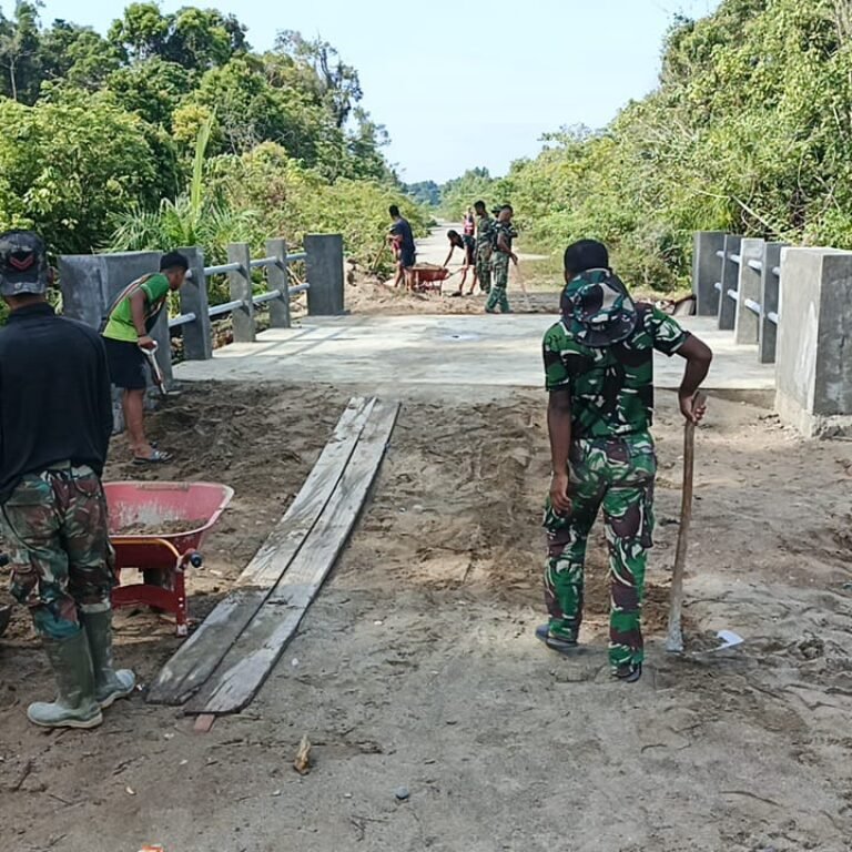 Tahap Akhir Jembatan Aramco Dipastikan Matang Oleh Korem 012/TU Di Ketapang