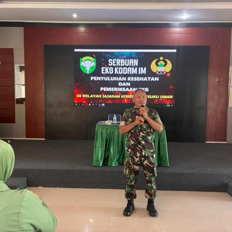 Tim Kesehatan Denkesyah Meulaboh Berikan Edukasi Jantung kepada Prajurit