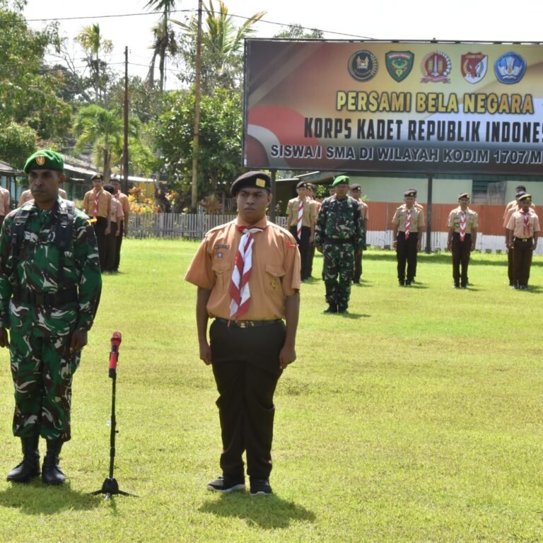 60 Siswa SMA Ikuti Persami Bela Negara di Makodim 1707/Merauke