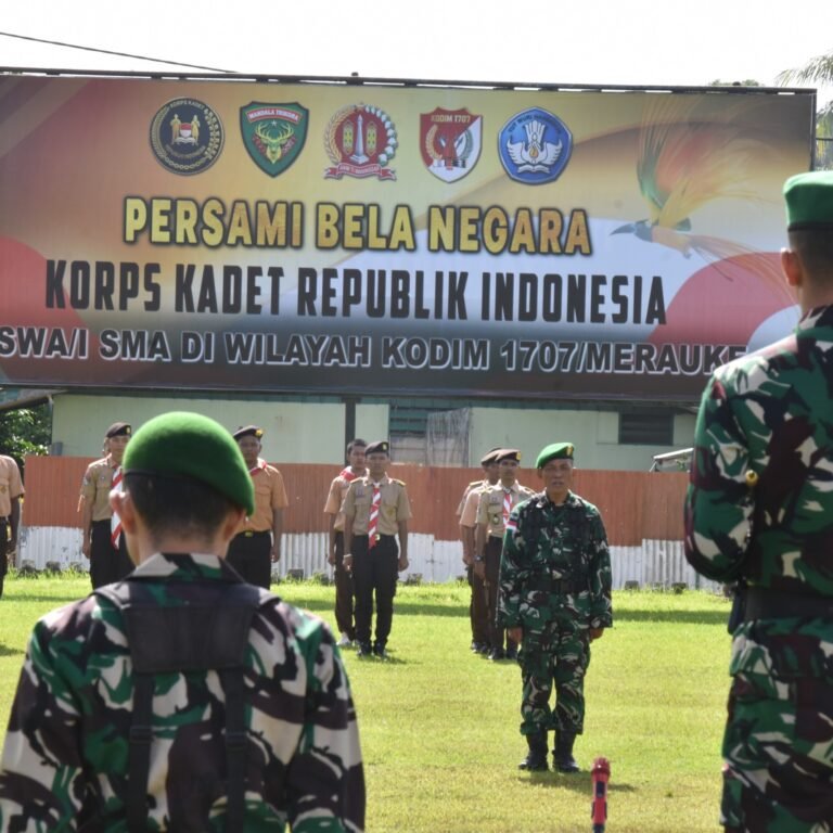 Persami Bela Negara Kodim 1707/Merauke Ditutup, Siswa Dibekali Disiplin dan Nasionalisme
