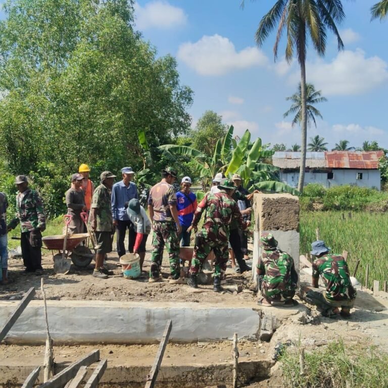 ‎Kodim 1005/Barito Kuala Genjot Finishing, Jembatan Garuda Tamban Bangun Kini Progresnya 22,50%‎