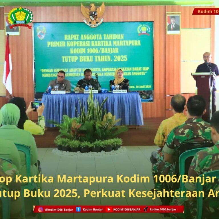 Primkop Kartika Martapura Kodim 1006/Banjar Gelar RAT Tutup Buku 2025, Perkuat Kesejahteraan Anggota