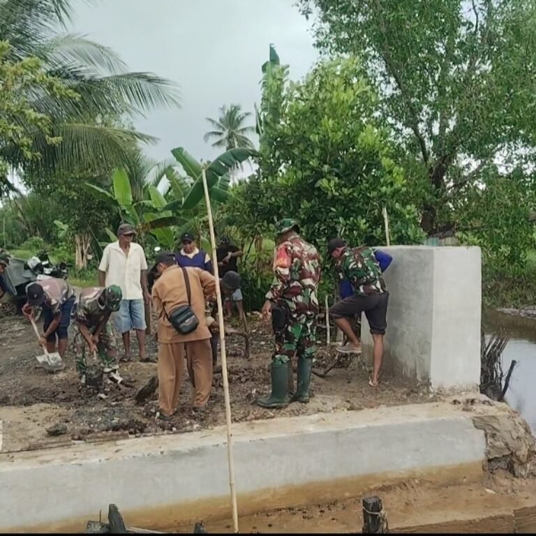 ‎Sinergi TNI dan Warga, Pembangunan Jembatan Garuda Sudah Capai Seperempat Proses