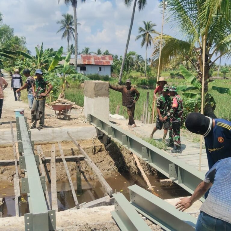 ‎Progres 55%! Pembangunan Jembatan Garuda di Desa Tamban Bangun Berjalan Lancar‎