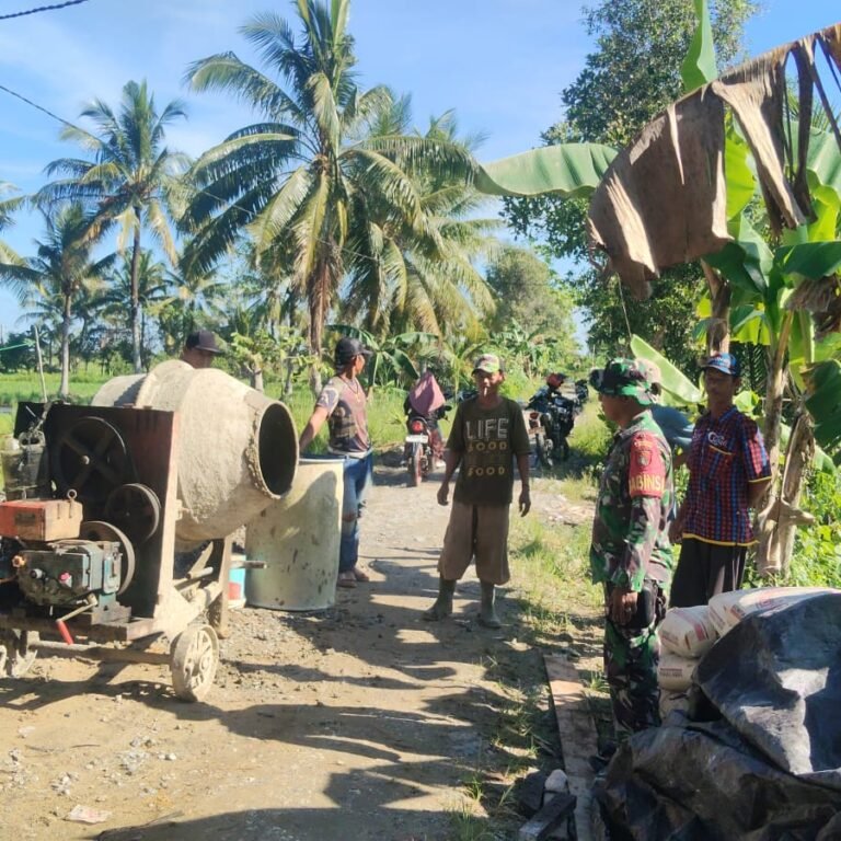 ‎Semangat Gotong Royong Kembali Terlihat di Lokasi Pembangunan Jembatan Garuda‎