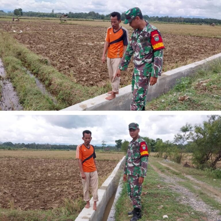 Dukung Musim Tanam, Babinsa Aceh Barat dan Warga Gotong Royong Bersihkan Saluran Irigasi