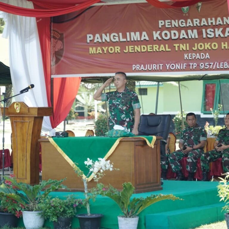 Pangdam IM Evaluasi Kesiapan Yonif TP 957/Leubah Uteun, Soroti Profesionalisme Prajurit