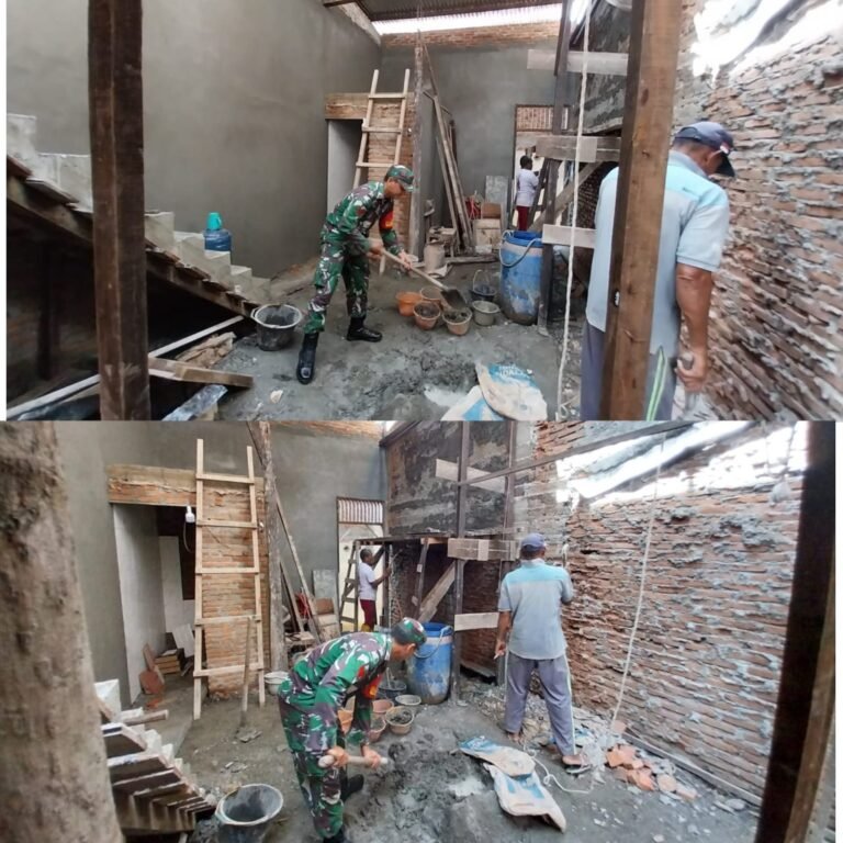 Gotong Royong Babinsa dan Warga Cerminkan Solidaritas Sosial di Kecamatan Pante Ceureumen