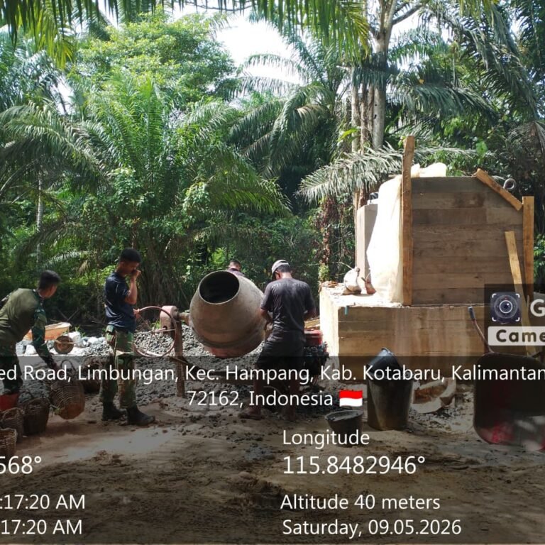 Infrastruktur Strategis Kodim 1004/Kotabaru di Desa Limbungan Tunjukkan Perkembangan Positif