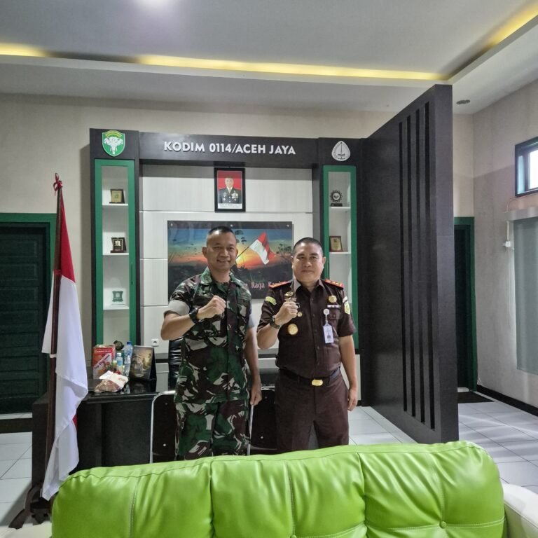 Kodim 0114/Aceh Jaya Terima Kunjungan Kajari Calang Bahas Penguatan Sinergitas